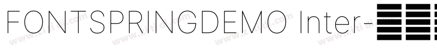 FONTSPRINGDEMO Inter字体转换